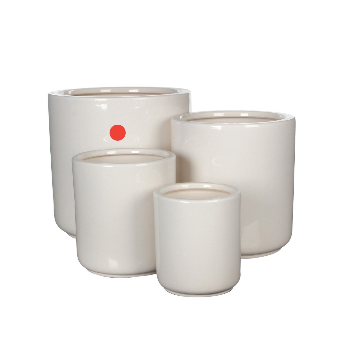 Lars pot round white - h20xd18cm image