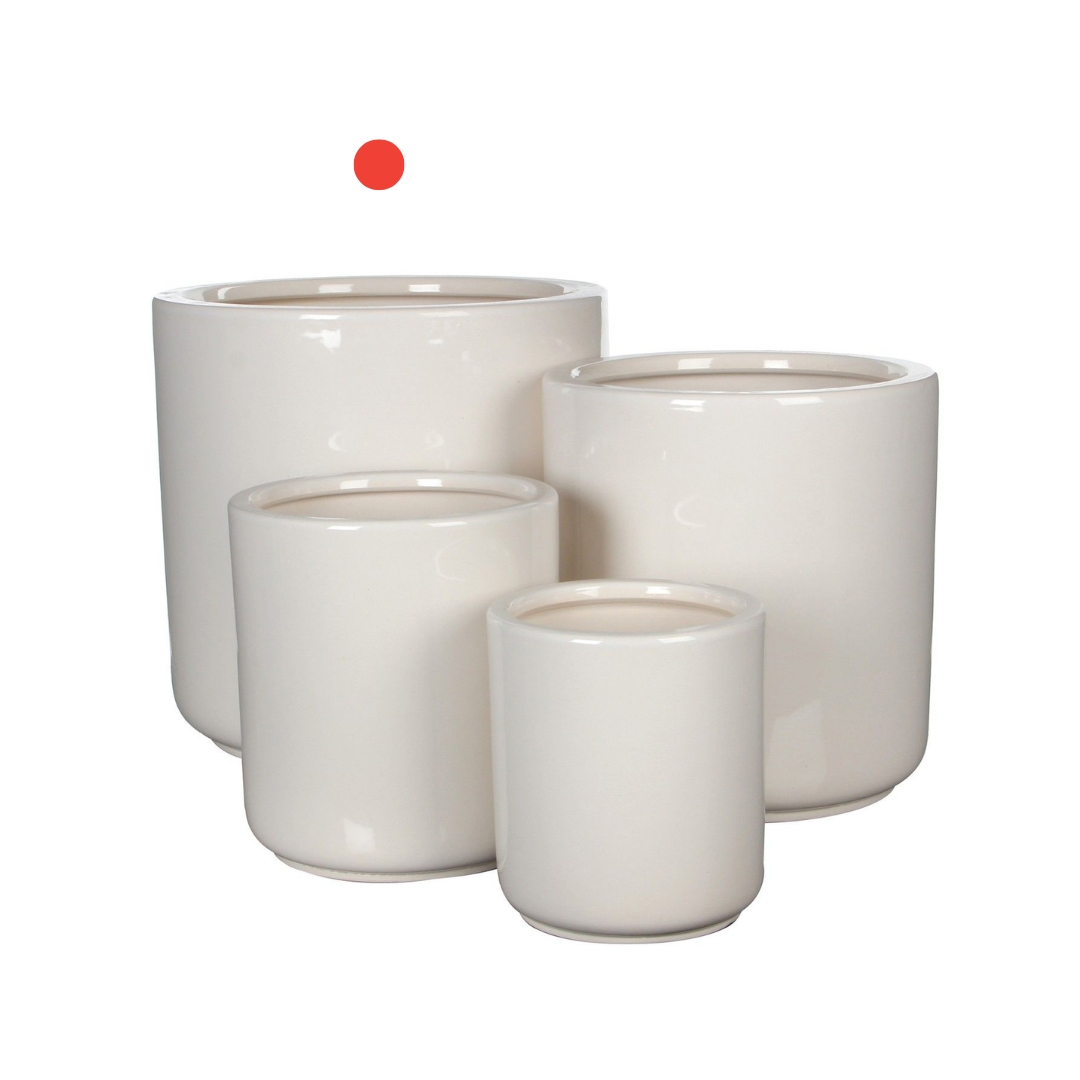 Lars pot round white - h25xd23cm image