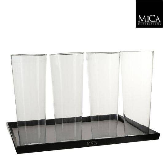 VASE CONICAL GLASS PDQ - H 50 X D 19  image