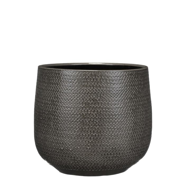 Gabriel pot round grey - h25xd29cm image