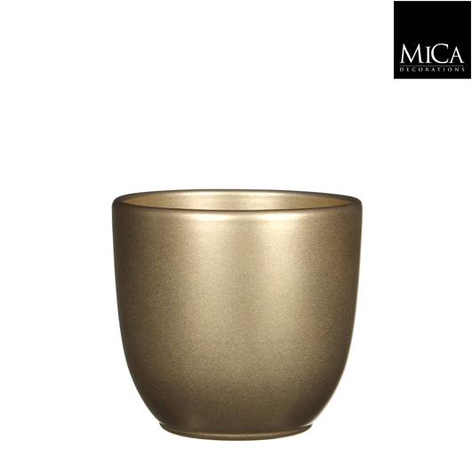 TUSCA POT ROUND GOLD - H 13  X  D 13,5 CM