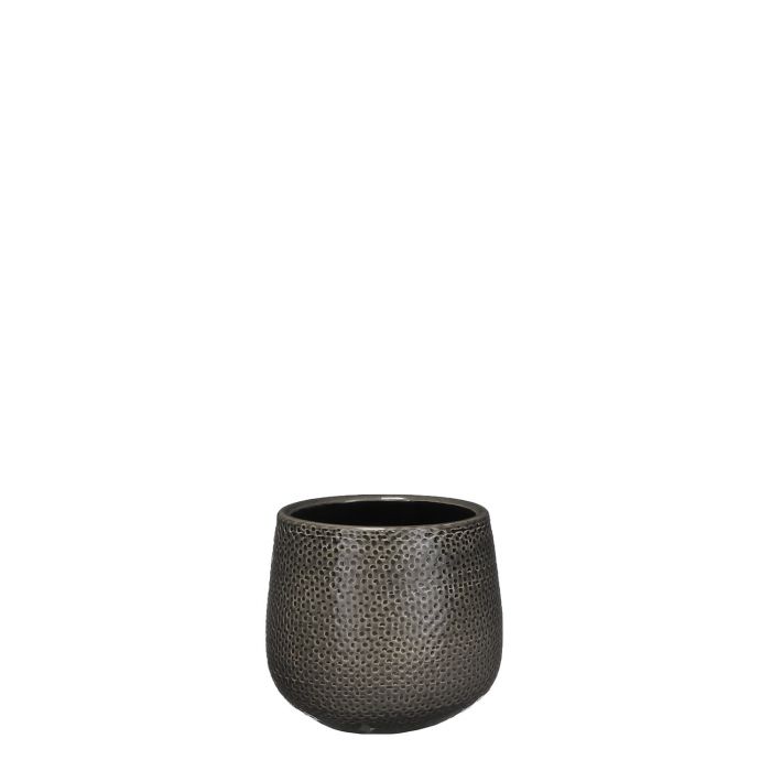 Gabriel pot round grey - h12xd14cm image