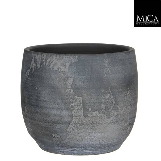 RAMON POT ROUND ANTHRACITE - H22,5 X D 26 CM image