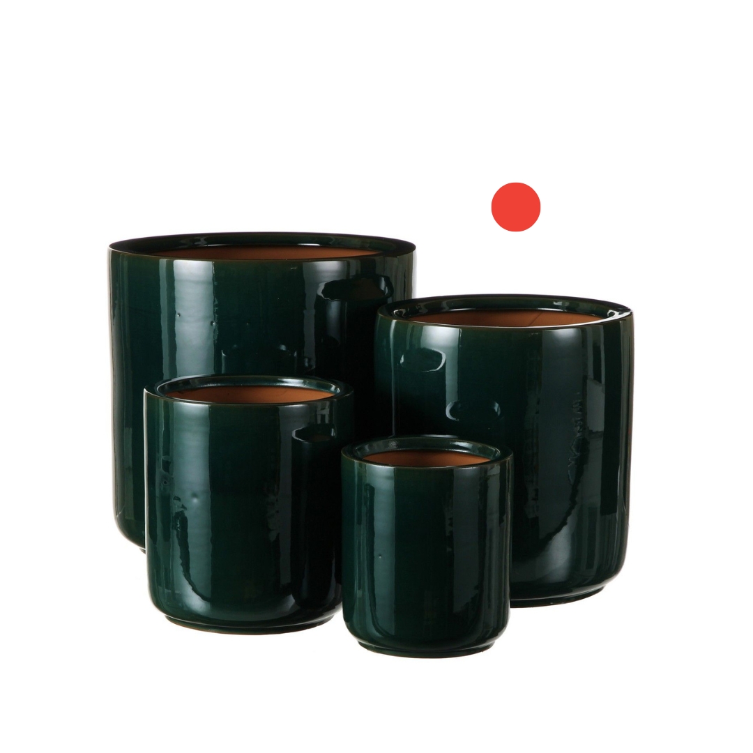 Lars pot round d. green - h25xd23cm image