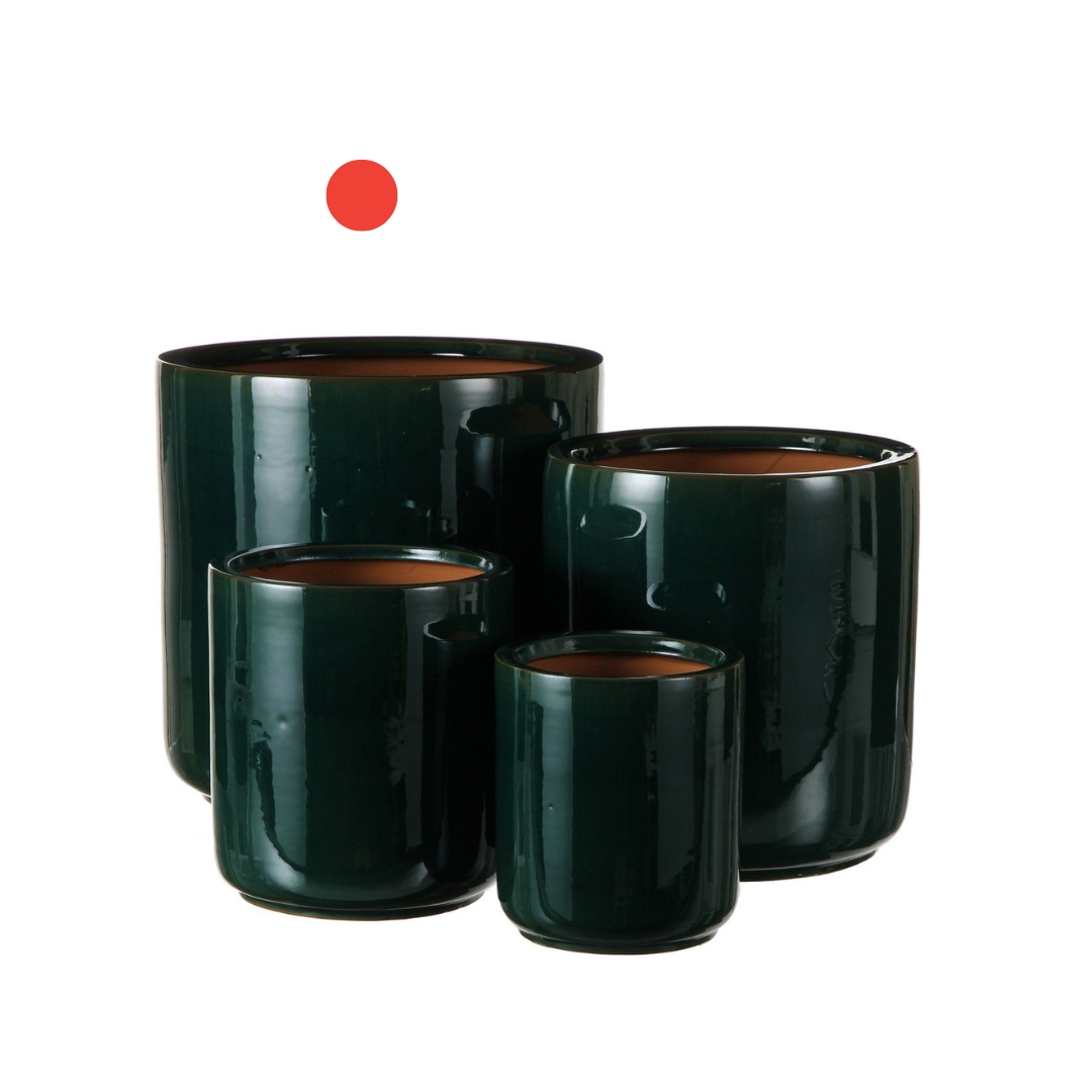 Lars pot round d. green - h29xd29cm image