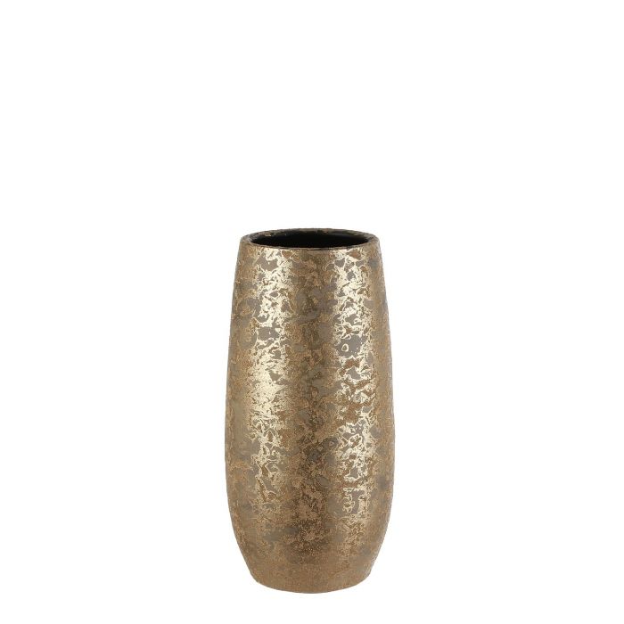 Clemente vase round gold - h35xd17,5cm image