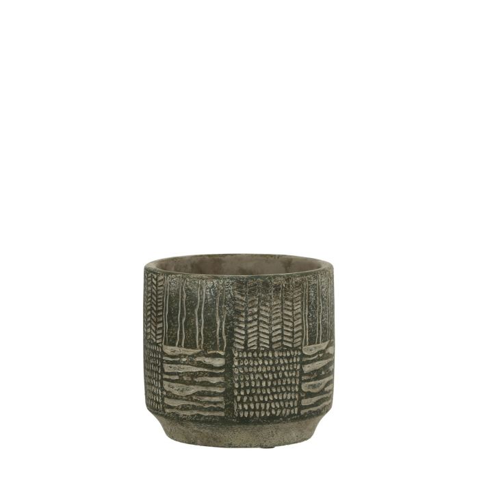 Lynn pot round l. grey - h11,5xd12,5cm image