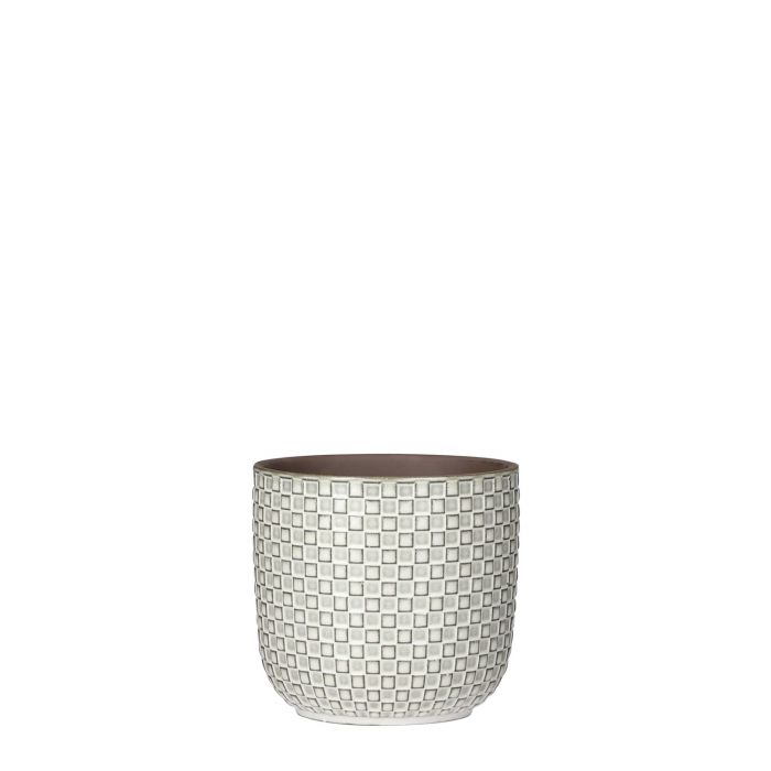 Daan pot round white - h13xd13,5cm
 image