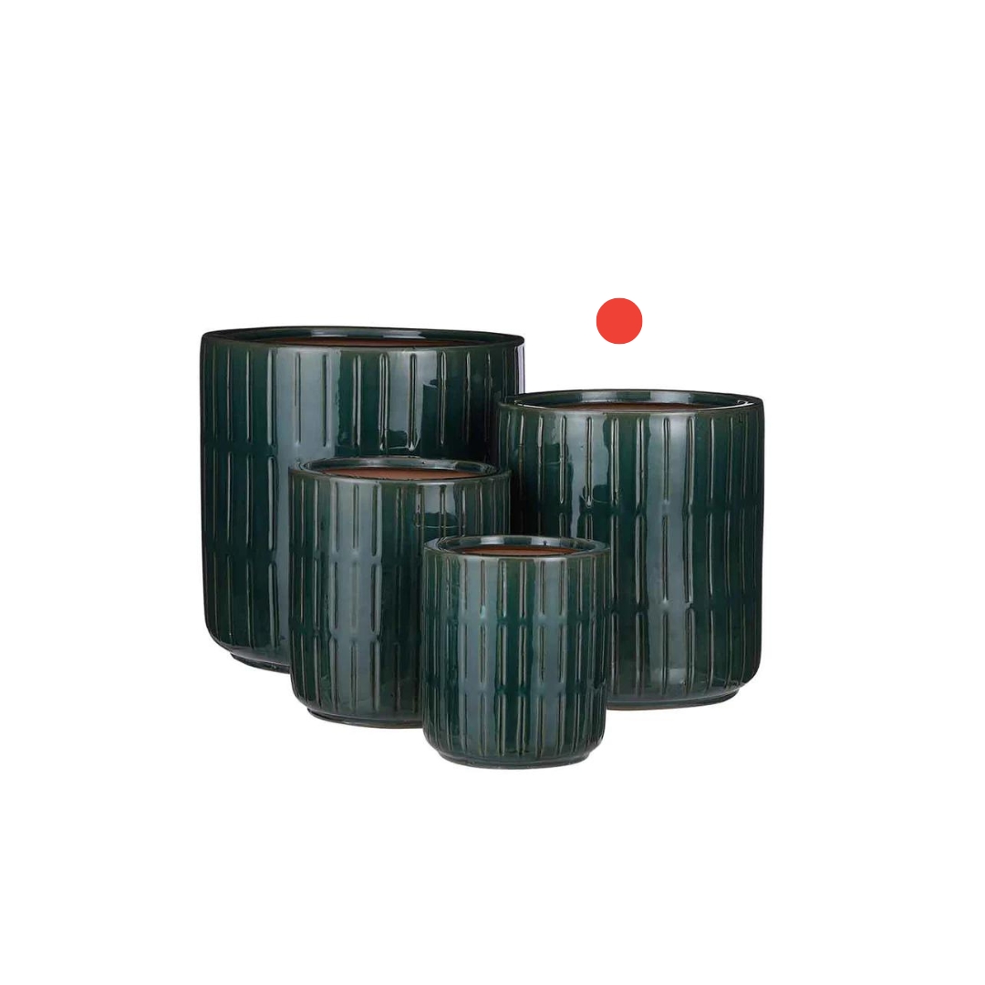 Lars pot round d. green - h25xd23cm image