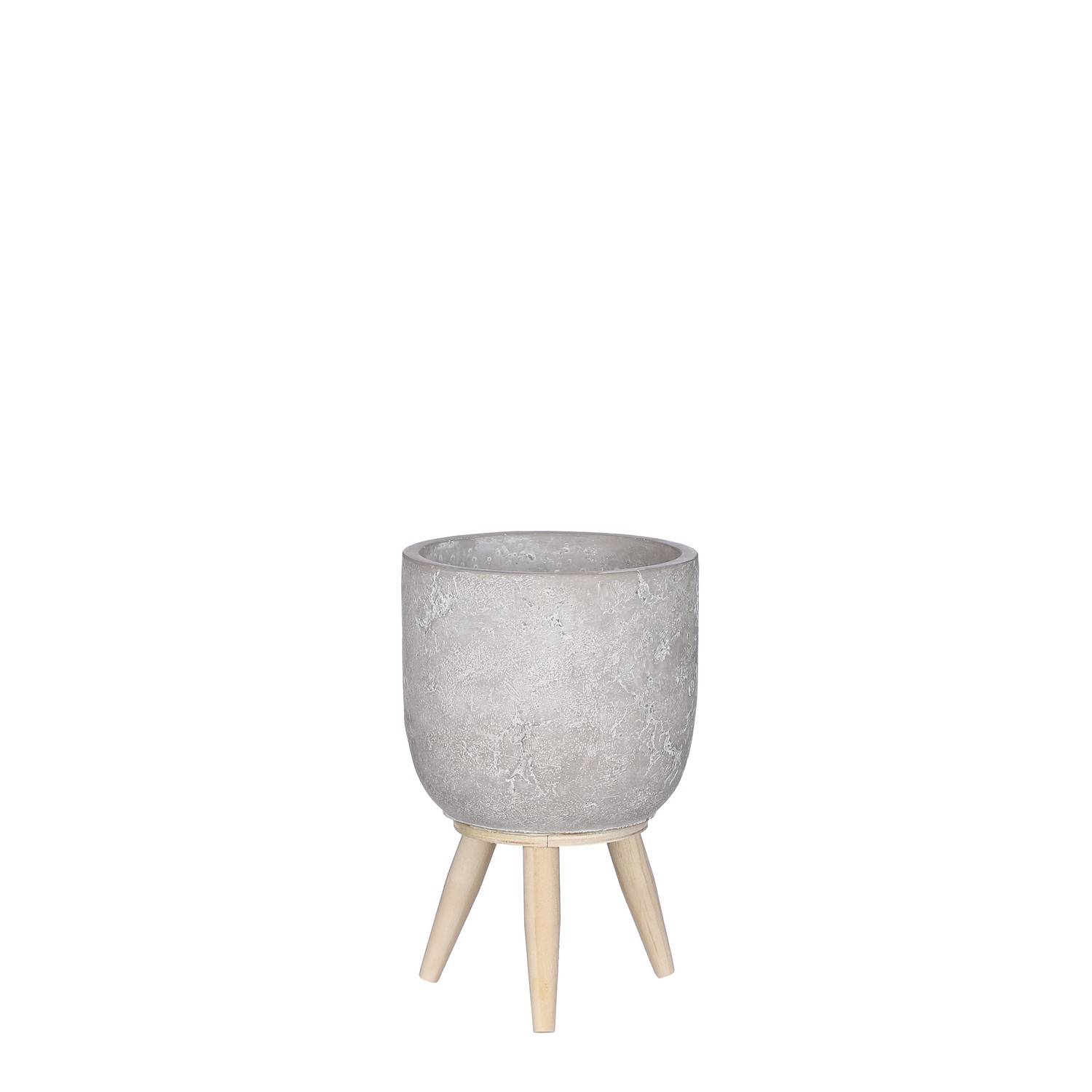 Jimmy pot on stand l. grey - h19xd12,5cm
