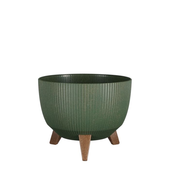 Doppio bowl on stand green FSC Mix - h18xd29cm
