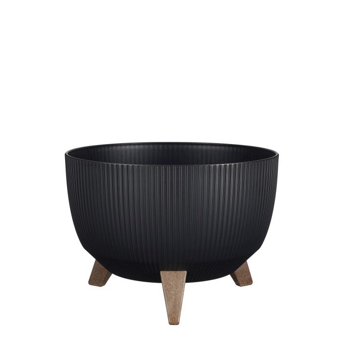 Doppio bowl on stand black FSC Mix - h18,5xd33cm
