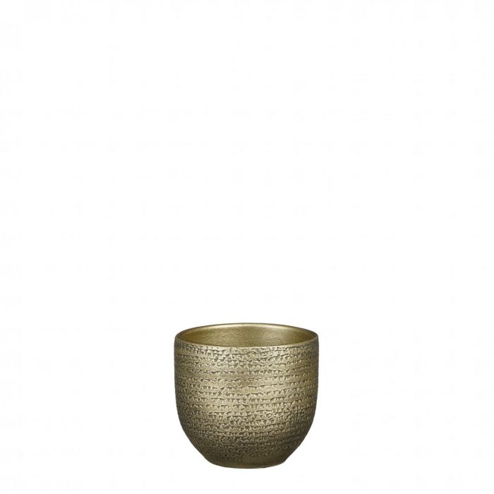 Carrie pot round gold metallic - h12xd14cm
