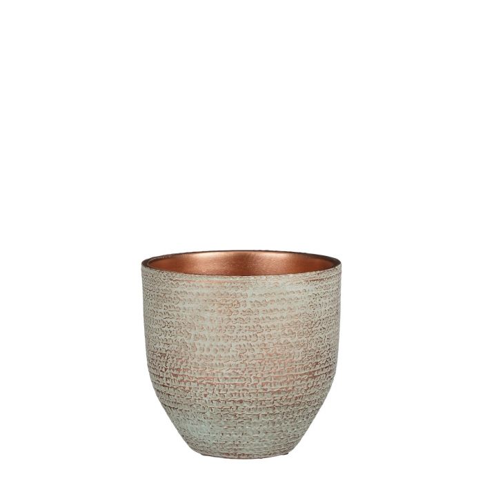 Carrie pot round copper metallic - h18xd20cm
 image