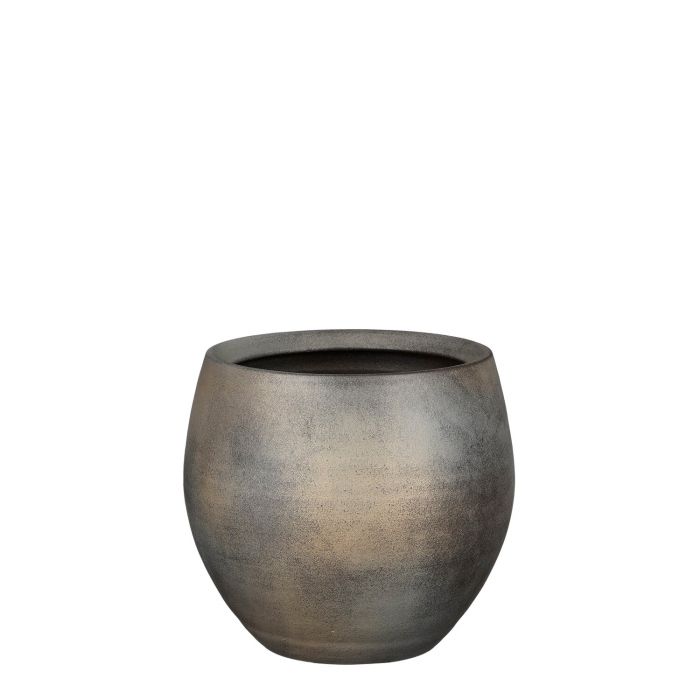 Esta pot round grey metallic - h18xd20cm
 image