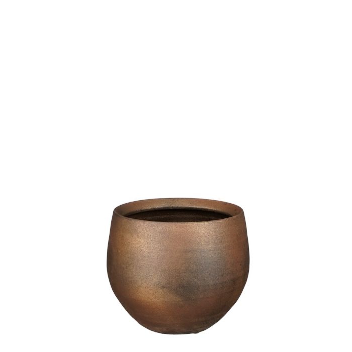 Esta pot round copper metallic - h13xd16cm
 image