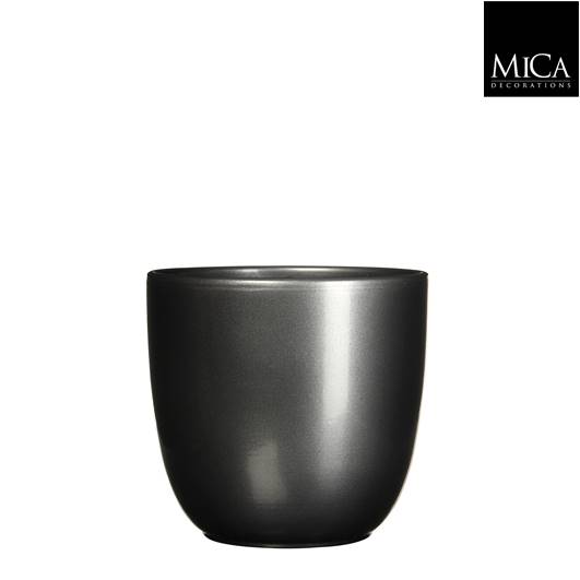 TUSCA POT ROUND ANTHRACITE - H18.5 X D 19,5 CM