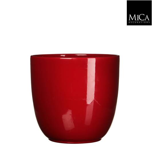 TUSCA POT ROUND D. RED - H 23 X D 25 CM image