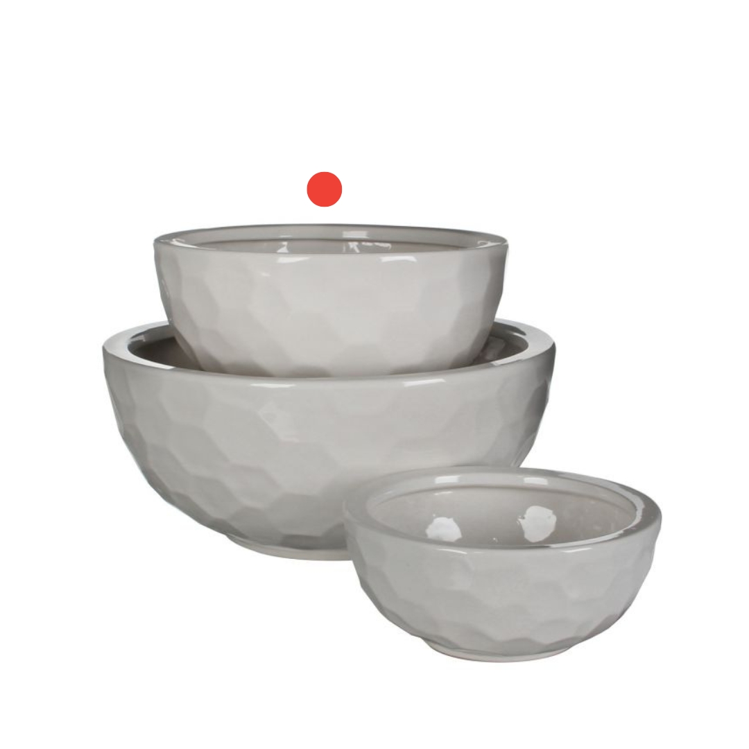 Diamond bowl round - h14xd31cm