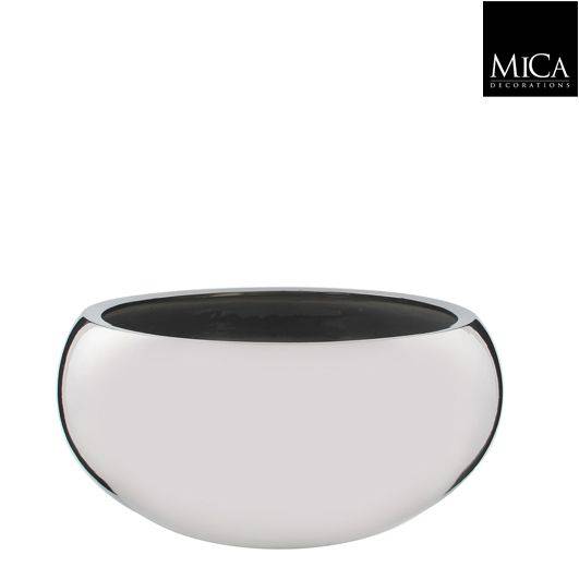 MORO BOWL ROUND SILVER - H 17  X D 38 CM  