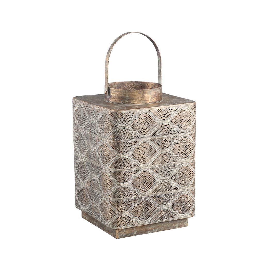 Clair Brass iron lantern with cutting square S