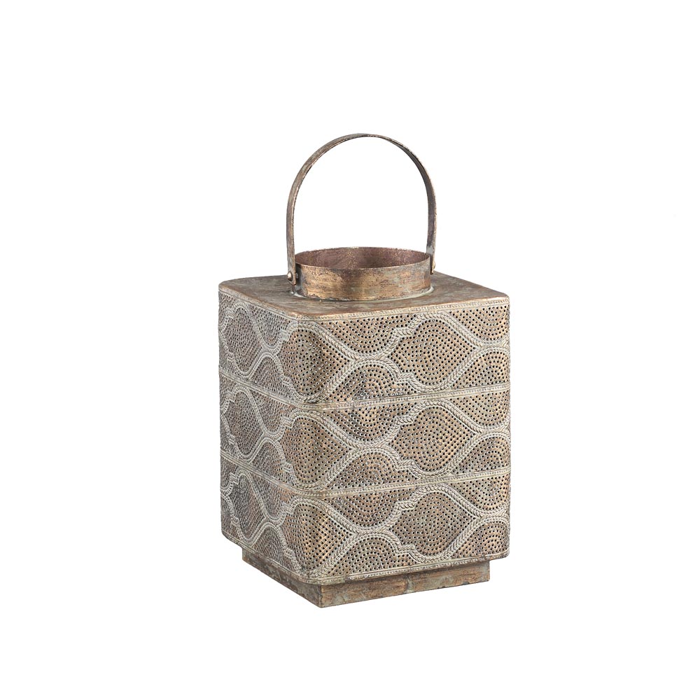 Clair Brass iron lantern with cutting square L